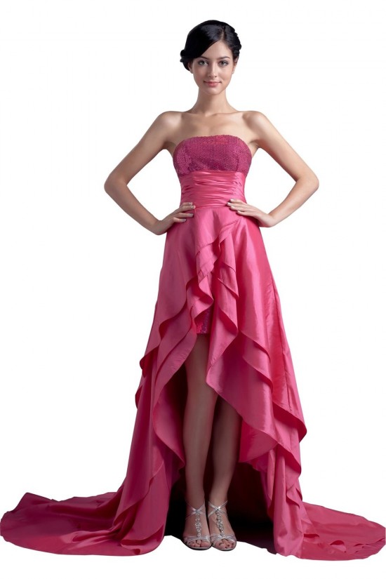 High Low Strapless Short Pink Prom Evening Formal Party Dresses ED010320 High Low Strapless Short Pink Prom Evening Formal Party Dresses ED010320
