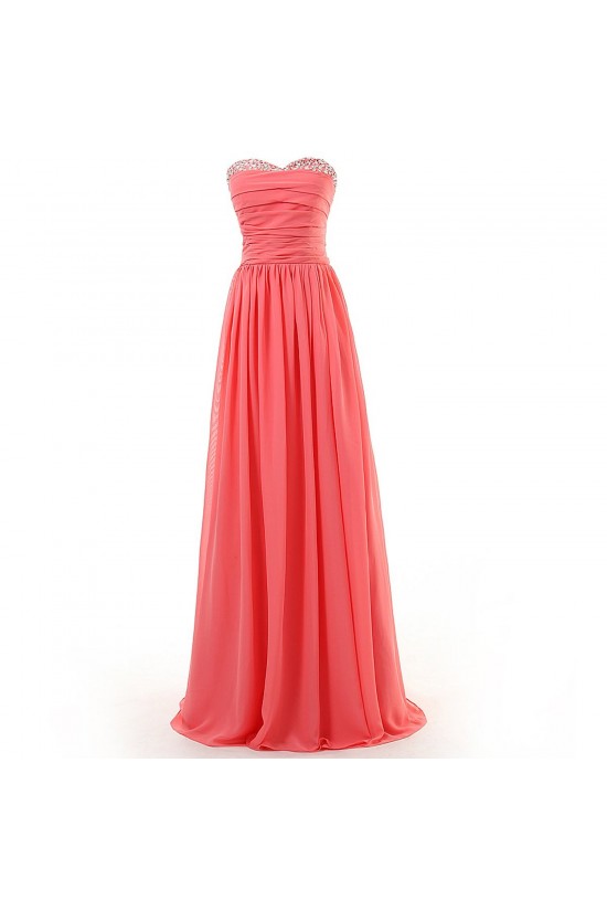 A-Line Sweetheart Beaded Long Chiffon Prom Evening Formal Party Dresses ED010324 A-Line Sweetheart Beaded Long Chiffon Prom Evening Formal Party Dresses ED010324