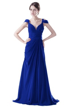 Long Blue Chiffon Prom Evening Formal Party Dresses ED010325