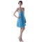 A-Line Sweetheart Short Blue Beaded Chiffon Prom Evening Formal Party Dresses ED010327