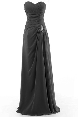 Long Beaded Sweetheart Chiffon Prom Evening Formal Party Dresses ED010328