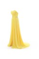 A-Line Sweetheart Beaded Long Yellow Chiffon Prom Evening Formal Party Dresses ED010335 A-Line Sweetheart Beaded Long Yellow Chiffon Prom Evening Formal Party Dresses ED010335