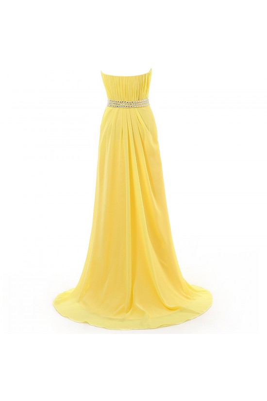 A-Line Sweetheart Beaded Long Yellow Chiffon Prom Evening Formal Party Dresses ED010335 A-Line Sweetheart Beaded Long Yellow Chiffon Prom Evening Formal Party Dresses ED010335