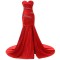 Trumpet/Mermaid Sweetheart Long Red Prom Evening Formal Party Dresses ED010337