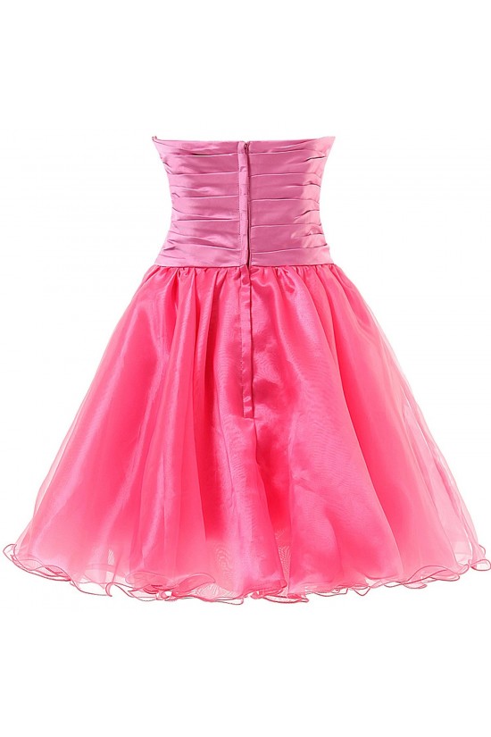 A-Line Sweetheart Beaded Short Purple Prom Evening Formal Party Dresses ED010344