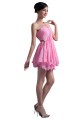 A-Line One-Shoulder Short Pink Prom Evening Formal Party Dresses ED010345