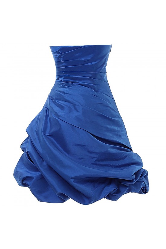 A-Line Strapless Short Blue Prom Evening Formal Party Dresses ED010349