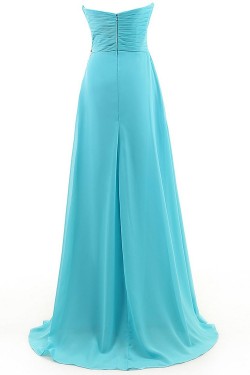 A-Line Sweetheart Long Blue Chiffon Prom Evening Formal Party Dresses ED010350