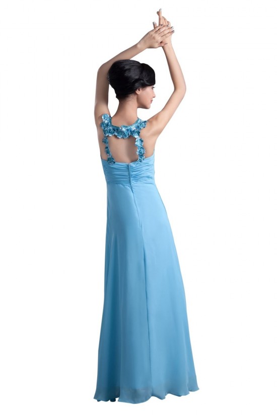 Long Blue Chiffon Prom Evening Formal Party Dresses ED010351