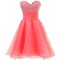 A-Line Sweetheart Beaded Short Prom Evening Formal Party Dresses ED010354