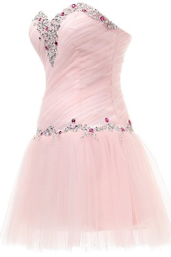 Short Sweetheart Beaded Purple Prom Evening Formal Party Dresses ED010357