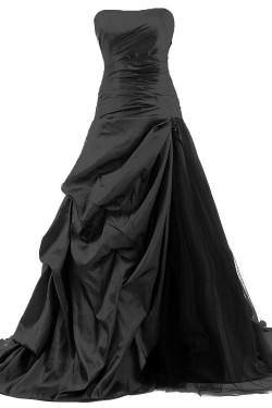 Long Black Strapless Prom Evening Formal Party Dresses ED010358