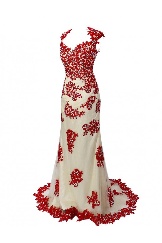 Trumpet/Mermaid Beaded Long Prom Evening Formal Party Dresses ED010360