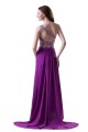 Long Purple One-Shoulder Beaded Chiffon Prom Evening Formal Party Dresses ED010363