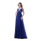 Long Blue Beaded Chiffon Prom Evening Formal Party Dresses ED010364