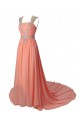 Long Pink Chiffon Beaded Prom Evening Formal Party Dresses ED010366