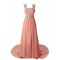 Long Pink Chiffon Beaded Prom Evening Formal Party Dresses ED010366