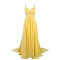 Beaded Long Yellow Chiffon Prom Evening Formal Party Dresses ED010367