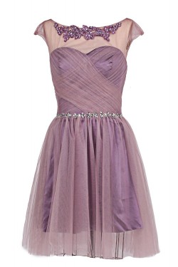 A-Line Short Beaded Prom Evening Formal Party Dresses ED010378