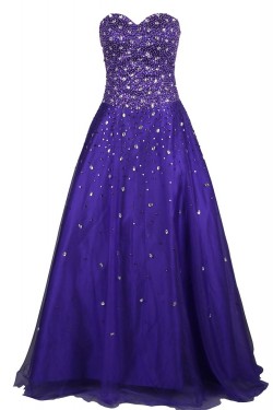 A-Line Sweetheart Beaded Long Prom Evening Formal Party Dresses ED010379
