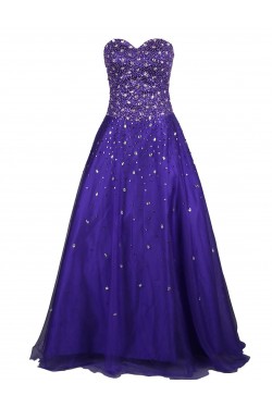 A-Line Sweetheart Beaded Long Prom Evening Formal Party Dresses ED010379