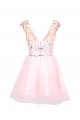 A-Line Beaded Short Prom Evening Formal Party Dresses ED010380