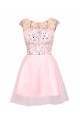 A-Line Beaded Short Prom Evening Formal Party Dresses ED010380