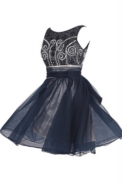 A-Line Beaded Short Prom Evening Formal Party Dresses ED010381