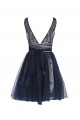 A-Line Beaded Short Prom Evening Formal Party Dresses ED010381