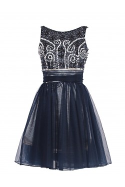 A-Line Beaded Short Prom Evening Formal Party Dresses ED010381
