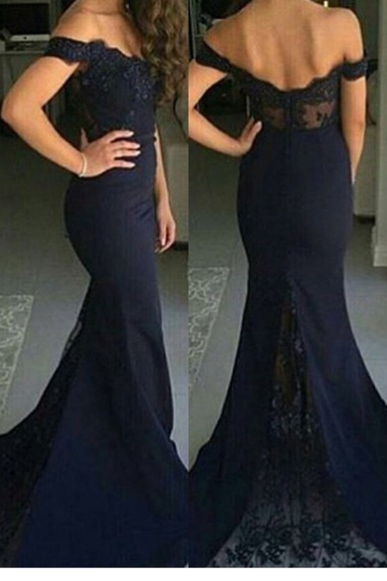 Mermaid Off-the-Shoulder Lace Long Prom Evening Formal Party Dresses ED010382 Mermaid Off-the-Shoulder Lace Long Prom Evening Formal Party Dresses ED010382