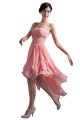 High Low Strapless Short Beaded Chiffon Prom Evening Formal Party Dresses ED010384
