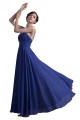 A-Line Long Blue Beaded Chiffon Prom Evening Formal Party Dresses ED010388