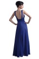 A-Line Long Blue Beaded Chiffon Prom Evening Formal Party Dresses ED010388