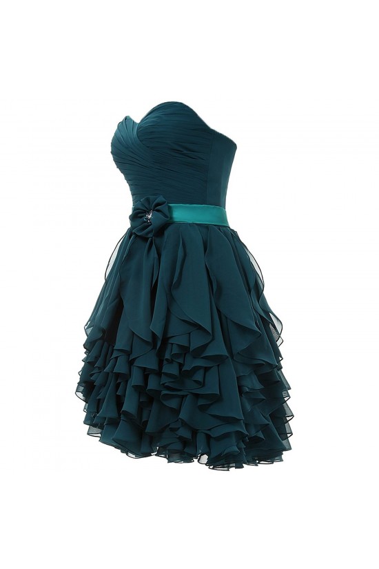 A-Line Sweetheart Short Chiffon Prom Evening Formal Party Dresses ED010389