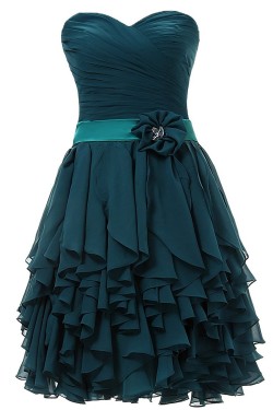A-Line Sweetheart Short Chiffon Prom Evening Formal Party Dresses ED010389