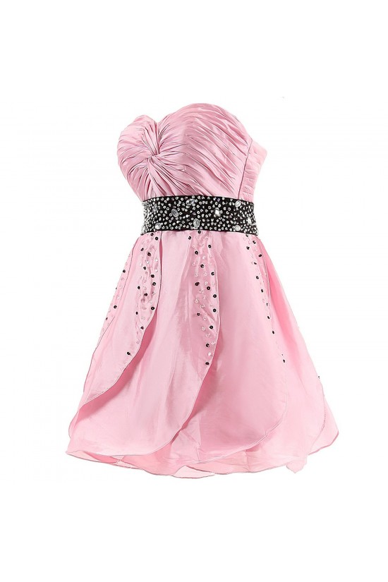 A-Line Sweetheart Beaded Short Pink Prom Evening Formal Party Dresses ED010391 A-Line Sweetheart Beaded Short Pink Prom Evening Formal Party Dresses ED010391