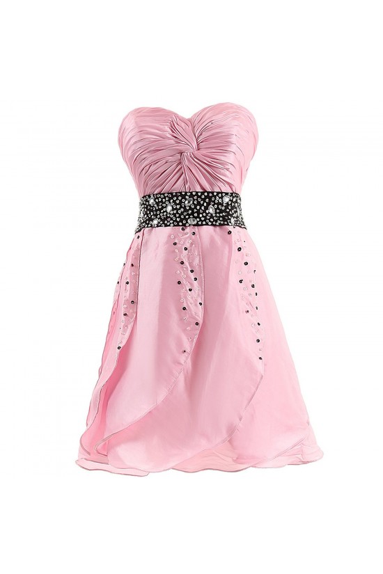 A-Line Sweetheart Beaded Short Pink Prom Evening Formal Party Dresses ED010391 A-Line Sweetheart Beaded Short Pink Prom Evening Formal Party Dresses ED010391