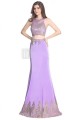Two Pieces Lace Appliques Long Prom Evening Formal Party Dresses ED010395