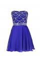 A-Line Strapless Beaded Short Prom Evening Formal Party Dresses ED010399