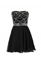 A-Line Strapless Beaded Short Prom Evening Formal Party Dresses ED010399