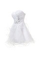 A-Line Sweetheart Beaded Short White Prom Evening Formal Party Dresses ED010400