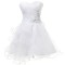 A-Line Sweetheart Beaded Short White Prom Evening Formal Party Dresses ED010400
