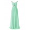 Sheath/Column Beaded Long Mint Green Chiffon Prom Evening Formal Party Dresses ED010408