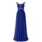 Sheath/Column Beaded Long Blue Chiffon Prom Evening Formal Party Dresses ED010410