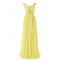 Sheath/Column Beaded Long Yellow Chiffon Prom Evening Formal Party Dresses ED010413