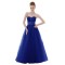 A-Line Sweetheart Beaded Long Blue Tulle Prom Evening Formal Party Dresses ED010416