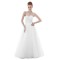 A-Line Sweetheart Beaded Long White Tulle Prom Evening Formal Party Dresses ED010418