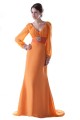 Trumpet/Mermaid Long Beaded Chiffon Prom Evening Formal Party Dresses ED010423
