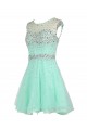 A-Line Short Blue Beaded Prom Evening Formal Party Dresses ED010426 A-Line Short Blue Beaded Prom Evening Formal Party Dresses ED010426